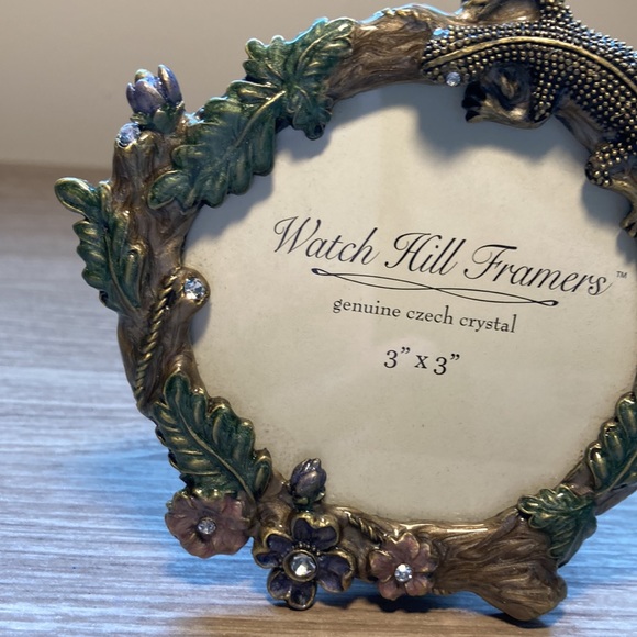 Watch Hill New table frame reptile and flowers Czech crystal - Picture 6 of 16